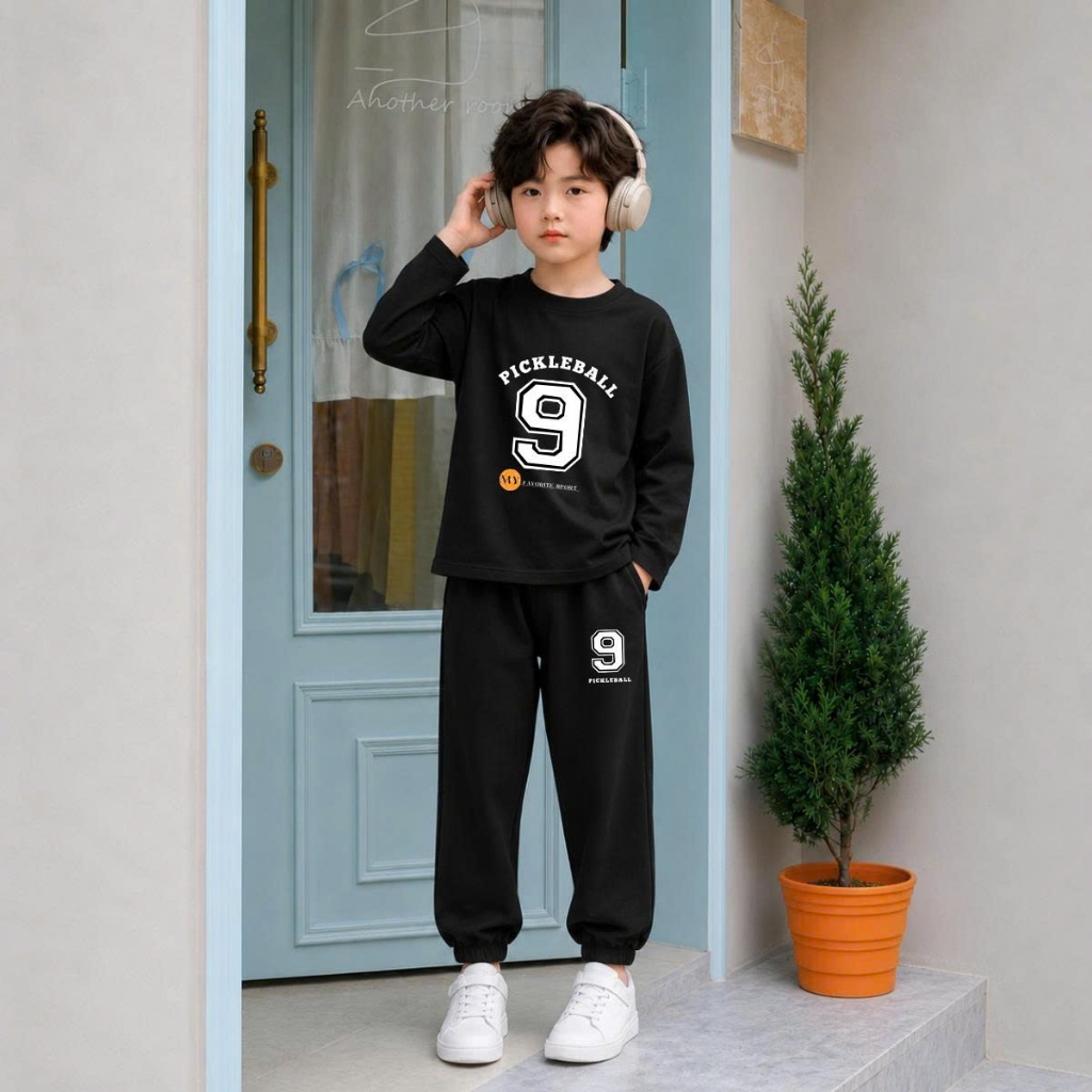 Set bộ Thu - Đông chất liệu cotton bé trai hình số 9 Pickleball - Loza Kids BW720_thumbnail_4