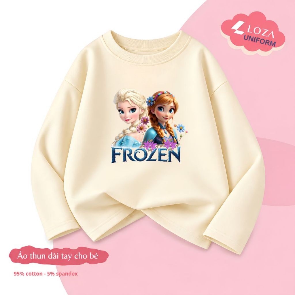 Áo thun dài tay bé gái hình Elsa - Loza KT3799_thumbnail_0