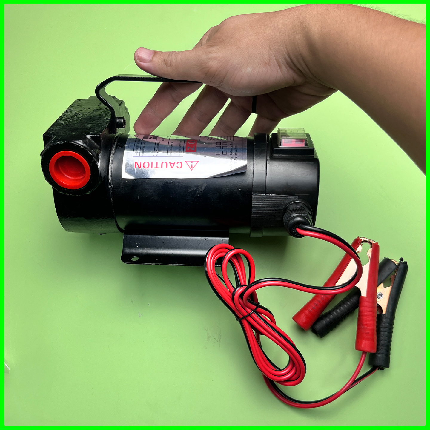 Máy bơm hút nhiên liệu xăng dầu 12V, 24V, hút dầu, nhớt, nước, xăng, công xuất 260W hút xâu 5m, đẩy cao 10m_thumbnail_1