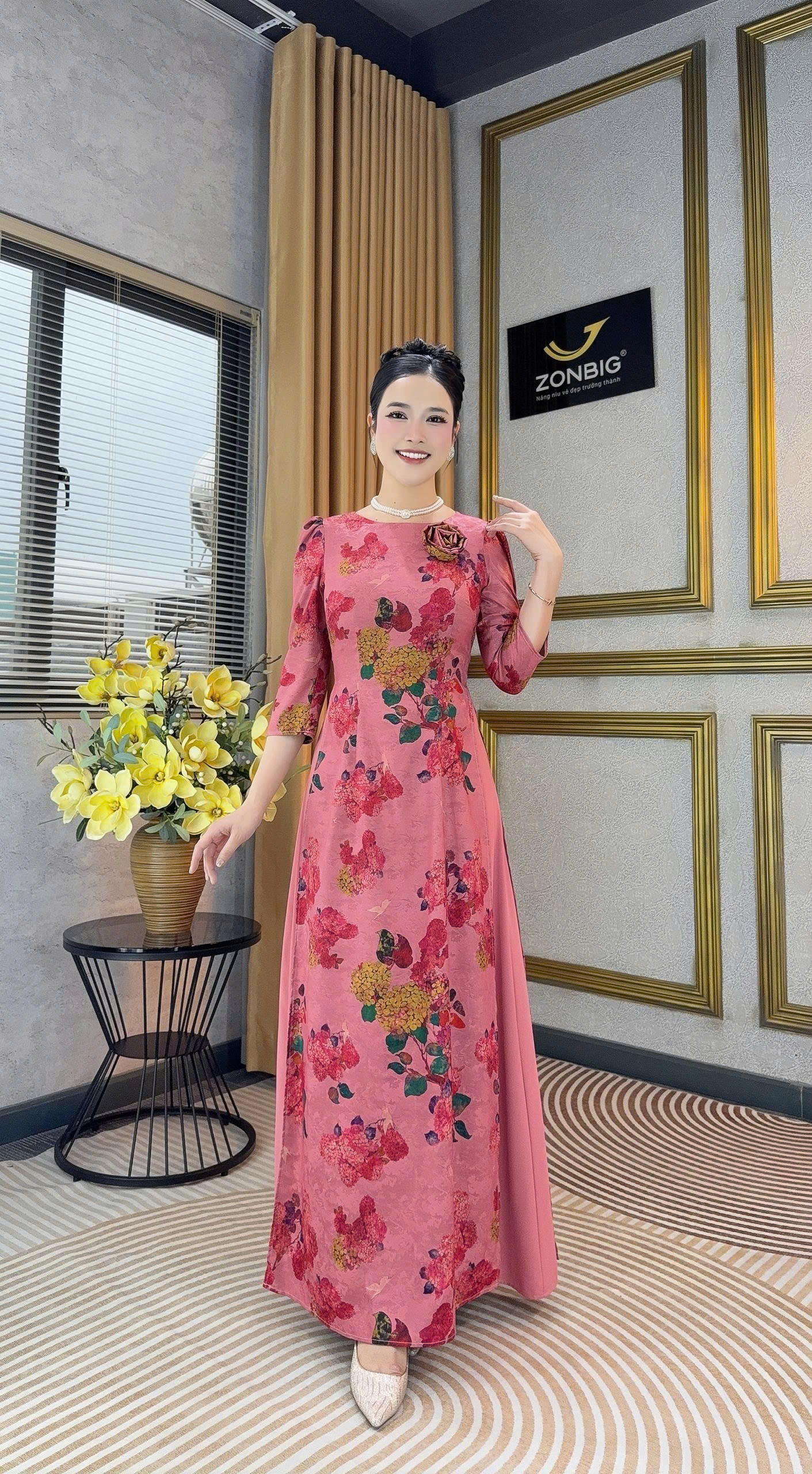 Đầm giả áo dài - Y2234 - Thương hiệu ZONBIG