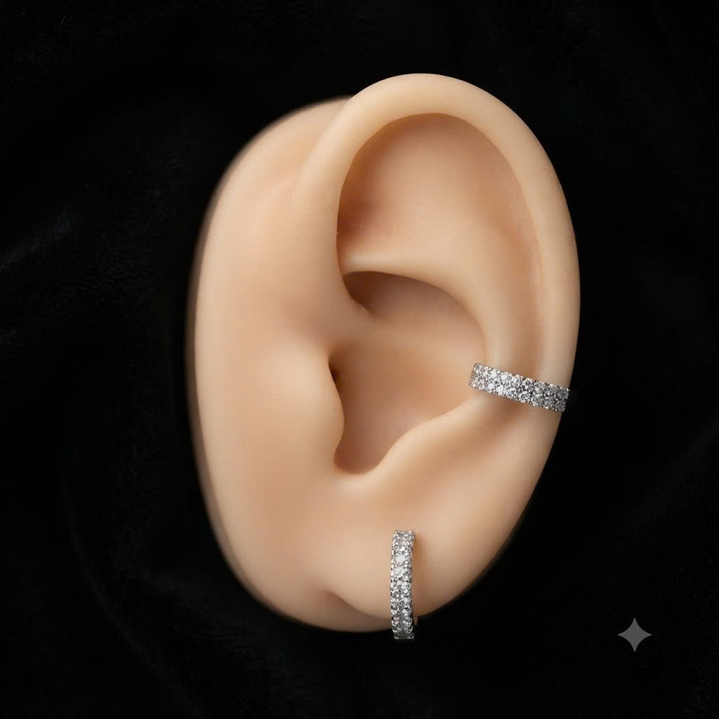 khuyên vòng bạc xi bạch kim 2 hàng kim cương size 12_thumbnail_2
