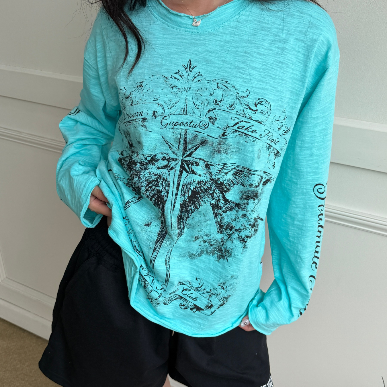 Áo Thun Xược Tay Dài GUPO Take Flight Cotton Slub Form Rộng Unisex Local Brand - ATX02_thumbnail_7