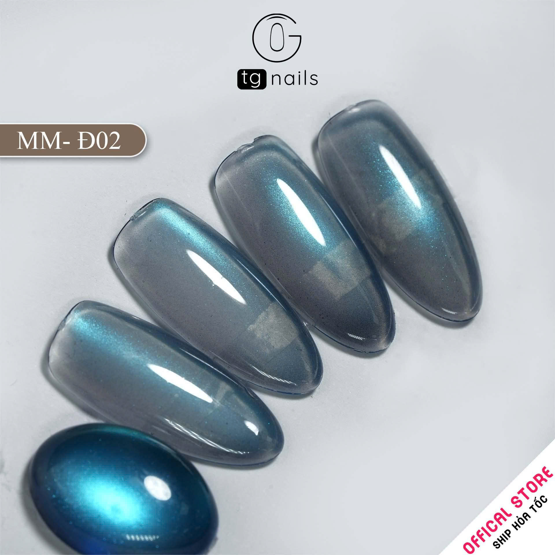 Sơn móng TG Nails gel. Khối lượng tịnh: 10g/ lọ. Nhãn hàng TG nail gel - Mắt mèo đậm_thumbnail_5