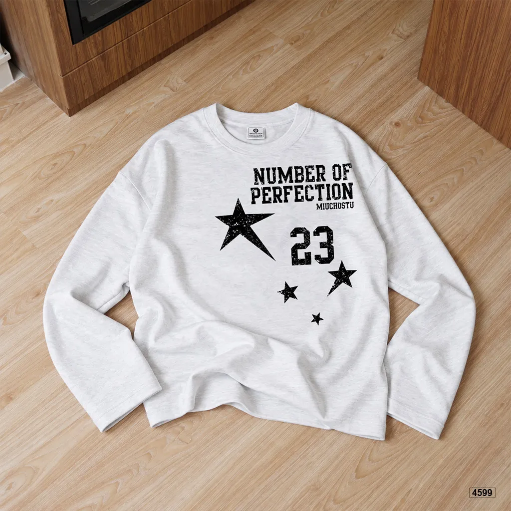 Áo thun nữ boxy tay dài chất cotton xước Miucho hình ngôi sao phong cách thể thao Mỹ 4599_thumbnail_6