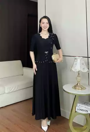 Đầm xám dáng dài M796_thumbnail_1