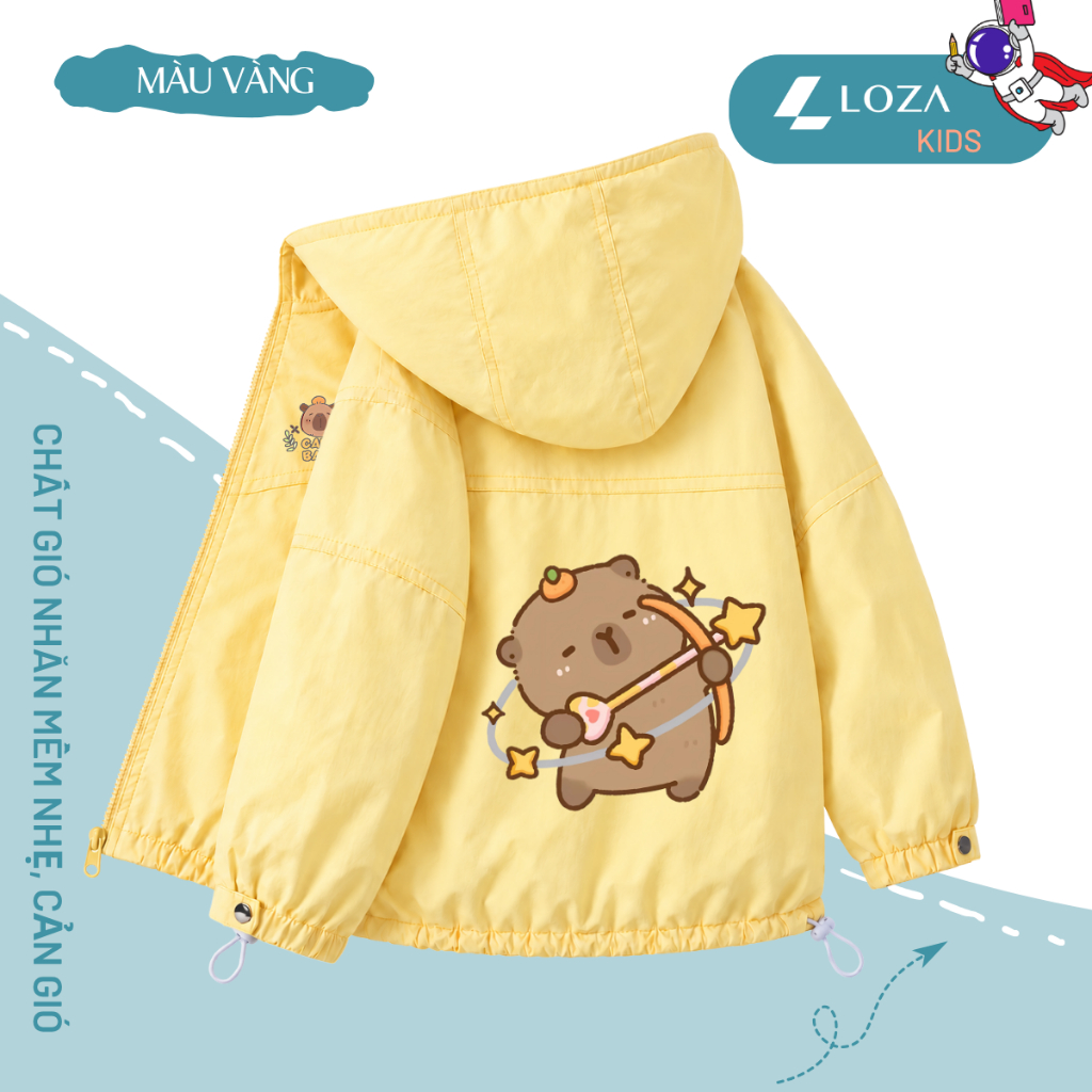 Áo gió bé trai, bé gái in hình Cappy Bara - Loza Kids  AJ004_thumbnail_5