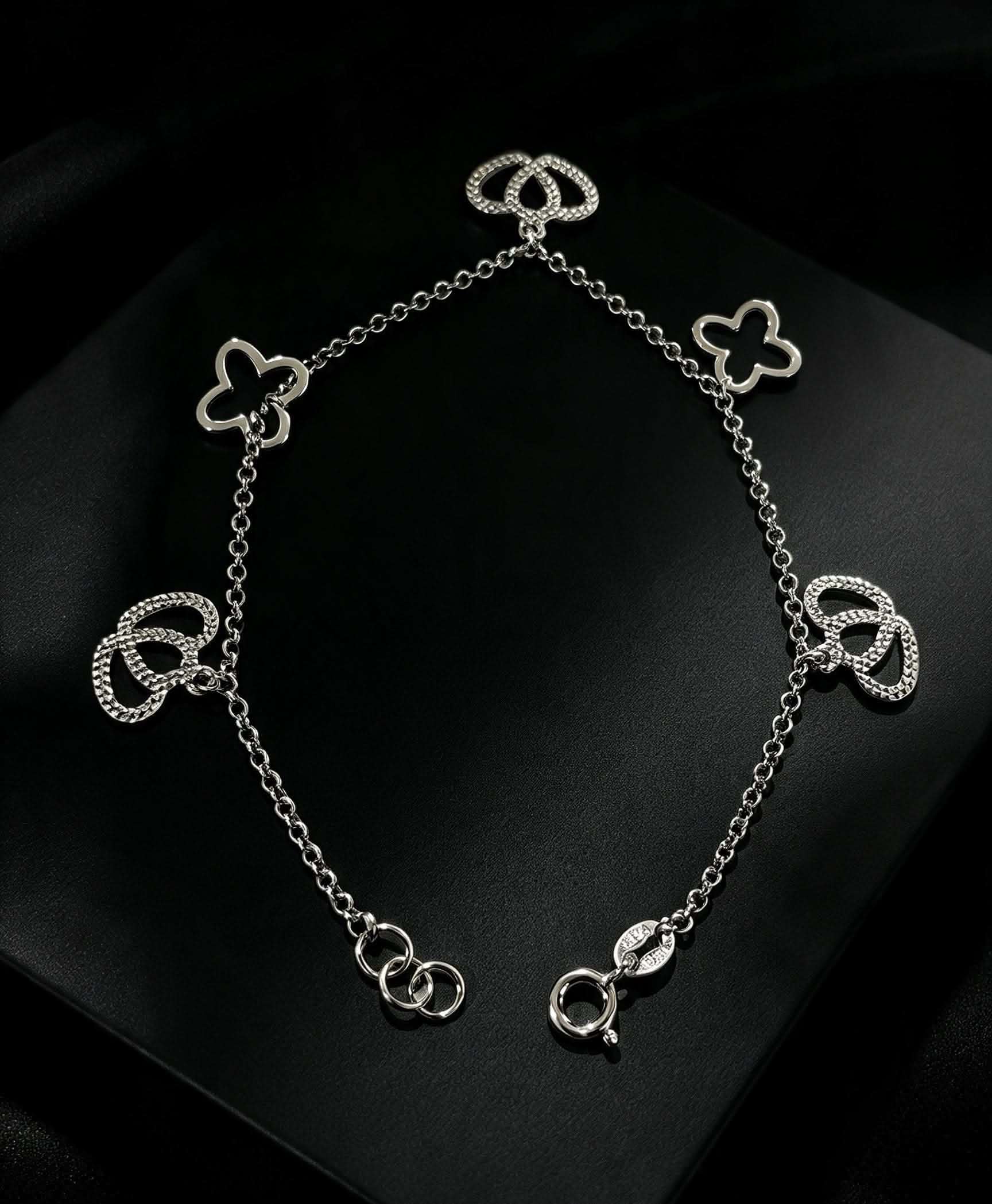 CROWN CHARM BRACELET SILVER