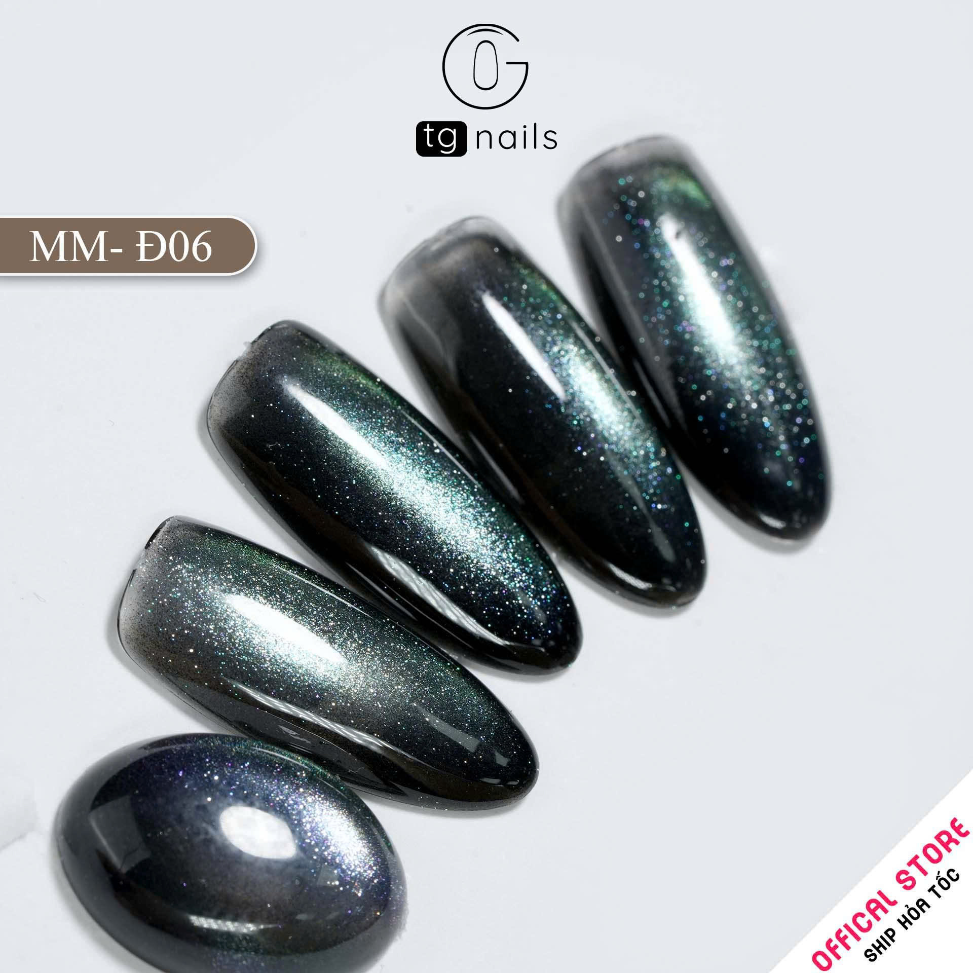 Sơn móng TG Nails gel. Khối lượng tịnh: 10g/ lọ. Nhãn hàng TG nail gel - Mắt mèo đậm_thumbnail_9