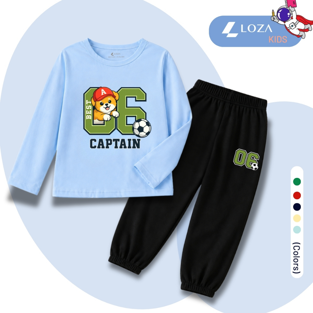 Set bộ Thu - Đông bé trai chất liệu cotton hình quả bóng 06 - Loza Kids BW744_thumbnail_4