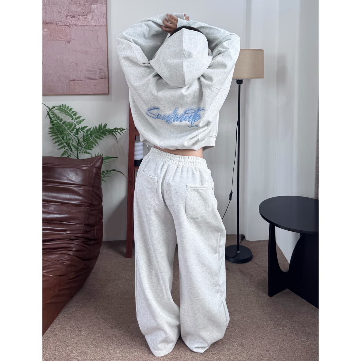 Set Bộ Nỉ Áo Hoodie Zip Soulmate GUPO Form Boxy Quần Dài Form Rộng Unisex Local Brand - SETNI_thumbnail_5