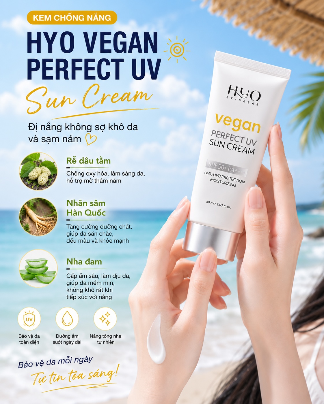 COMBO KEM CHỐNG NẮNG - HYO VEGAN PERPECT UV SUN CREAM_thumbnail_2