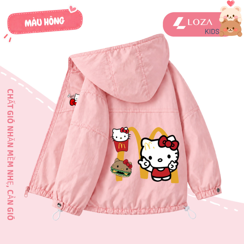 Áo gió bé gái hình Hello Kitty - Loza Kids  AJ005_thumbnail_4
