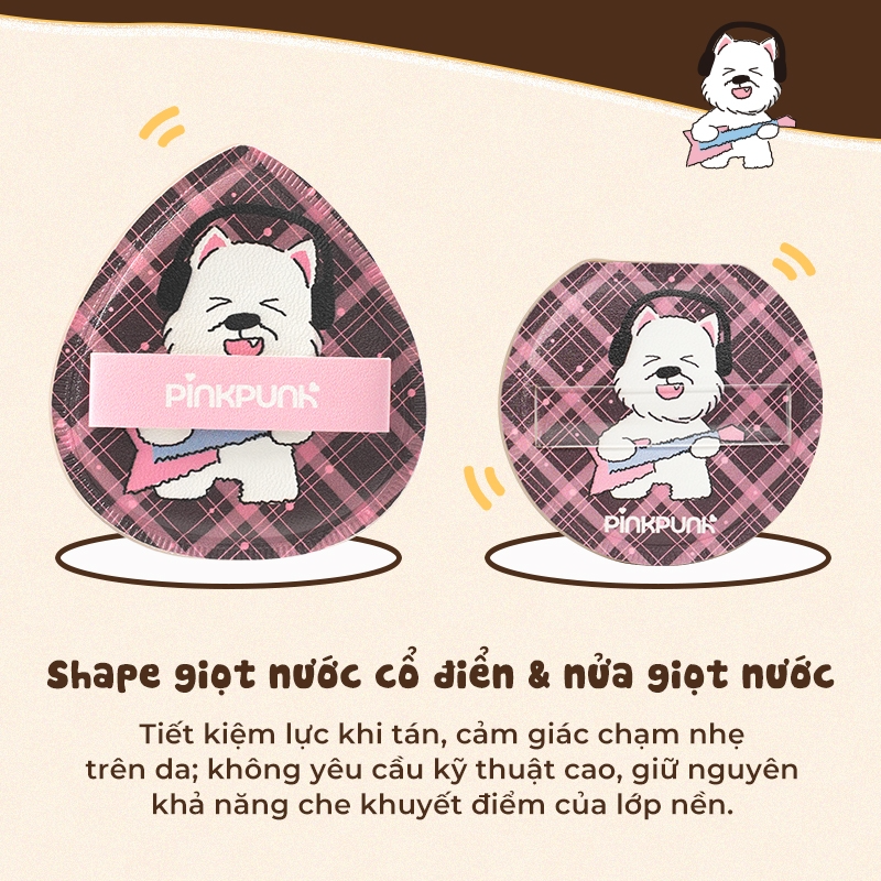 [PINK PUNK] Set 2 bông mút trang điểm PinkPunk Cute Doggy_thumbnail_3