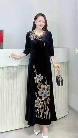 Đầm hoa dáng dài L748_thumbnail_5