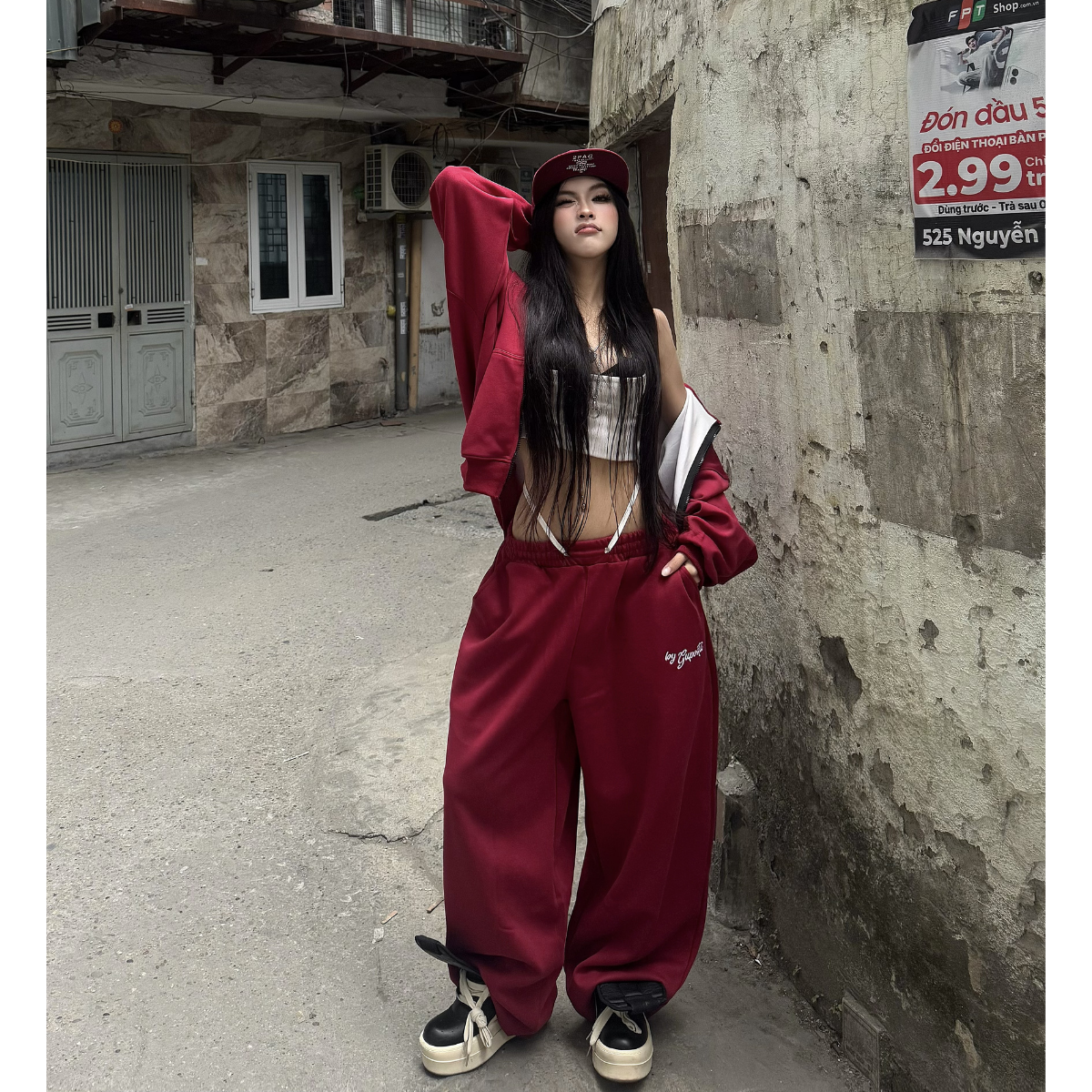 Quần Dài Nỉ Ống Rộng GUPO Vải Nỉ Ép Hàn 380GSM Form Rộng Unisex Local Brand - QDN-01_thumbnail_8