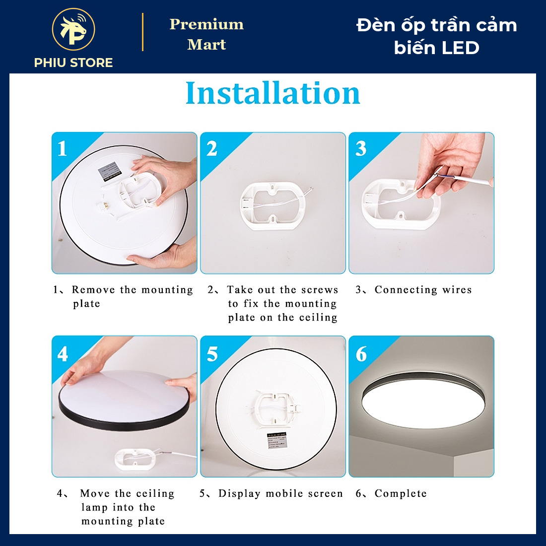 Đèn Ốp Trần LED Cảm Biến Chuyển Động / Radar 220V 12W–40W Ánh Sáng Trắng, Cho Hành Lang, Cầu Thang, Ban Công - PHIU STORE_thumbnail_7