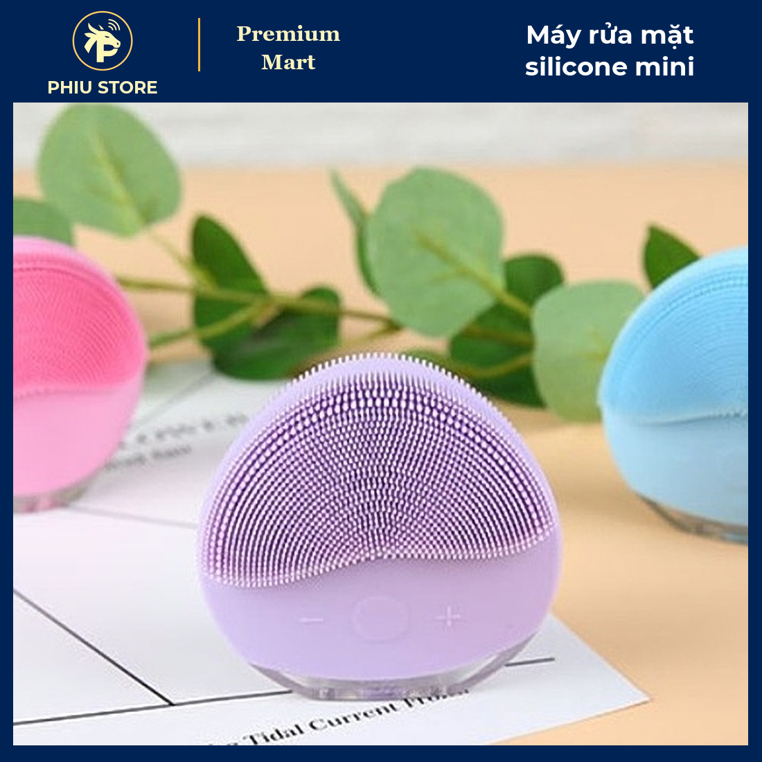 Máy Rửa Mặt Silicone Mini Cầm Tay Sạc Micro USB, Lông Mềm Nhiều Chế Độ Rung, Massage Làm Sạch Da Mặt - PHIU STORE_thumbnail_3