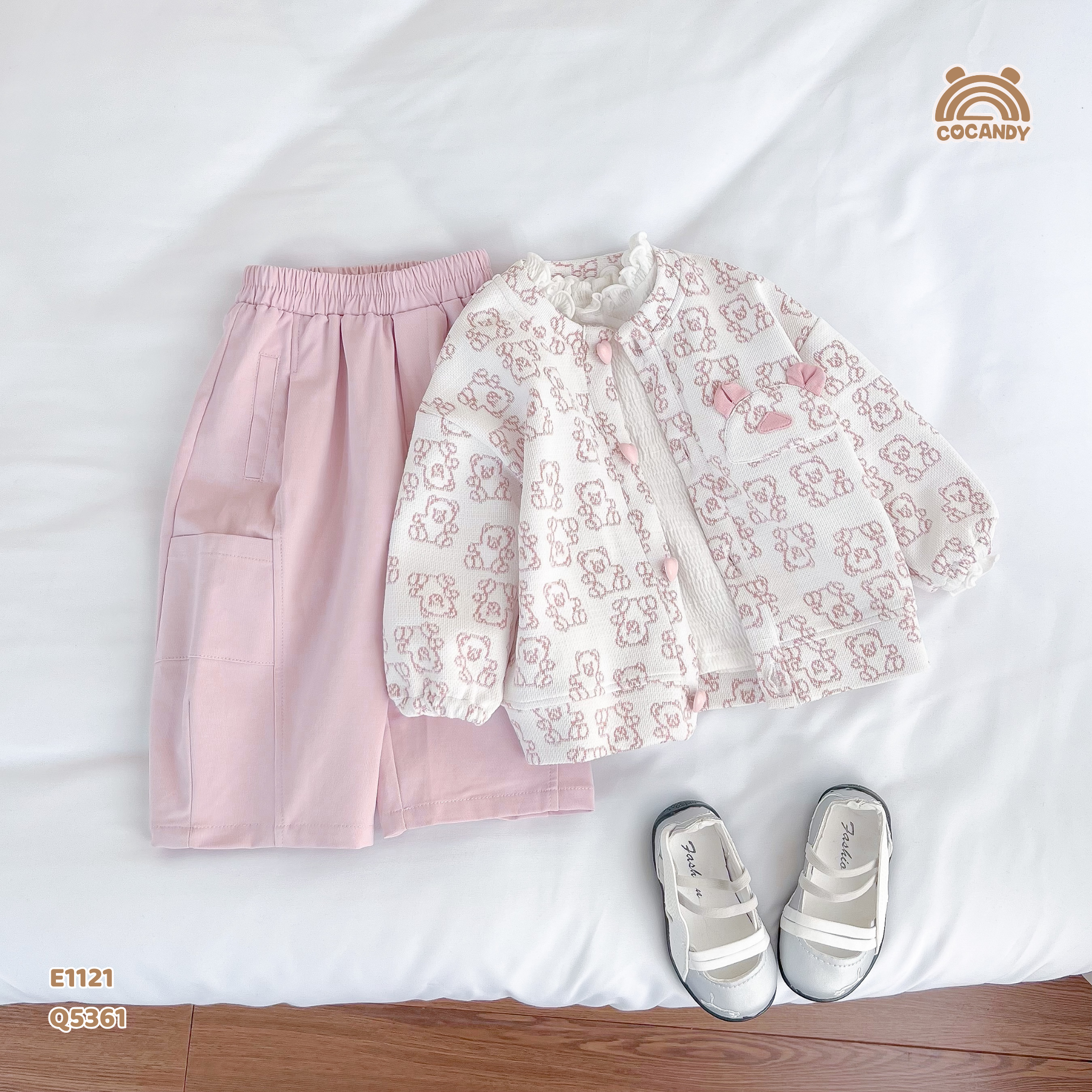 Quần dài kaki HỒNG ống bom li dọc_thumbnail_2