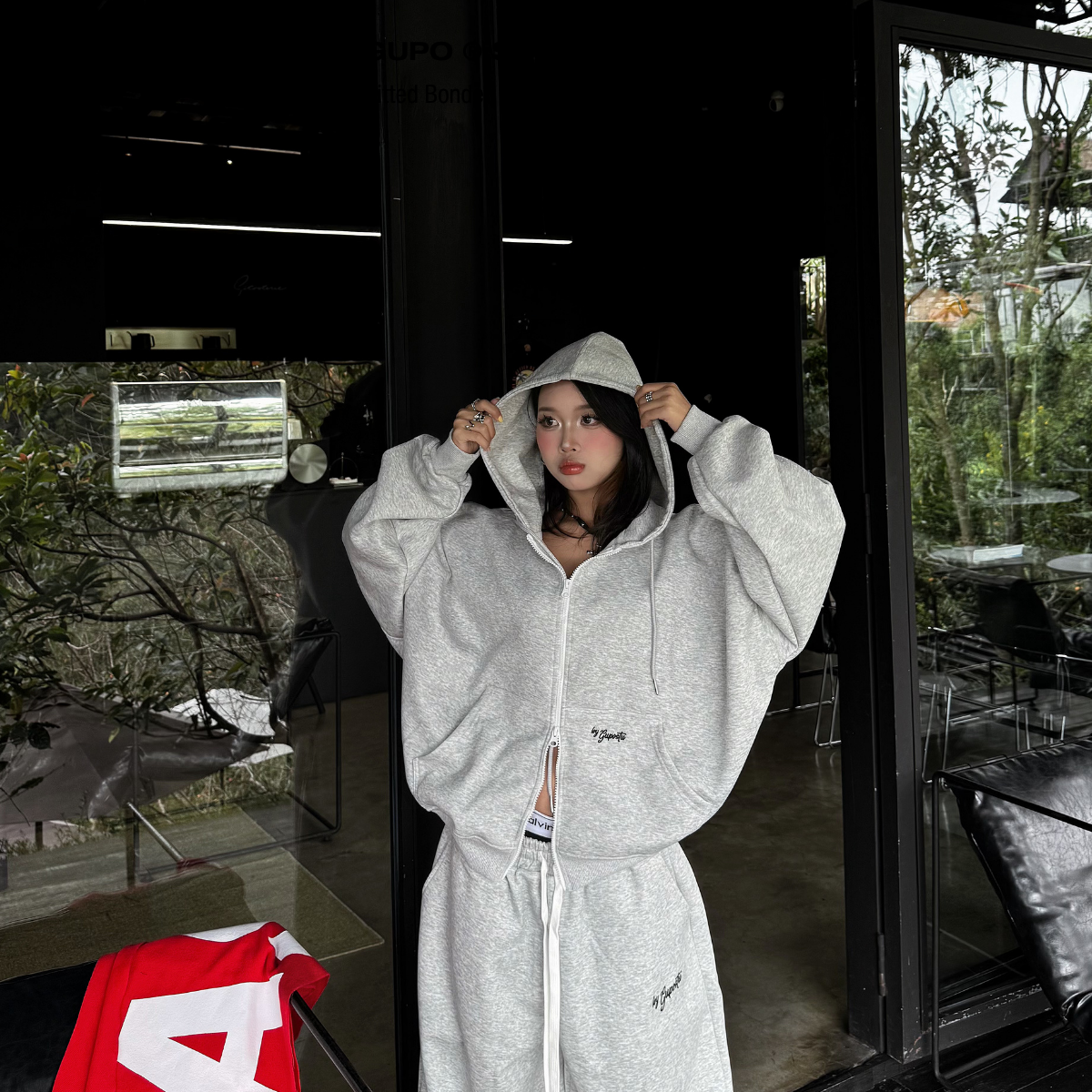 Áo Hoodie Zip Soulmate GUPO Áo Khoác Nỉ Ép Hàn 380GSM Thêu Nổi Form Boxy Unisex Local Brand - AKN-01_thumbnail_6