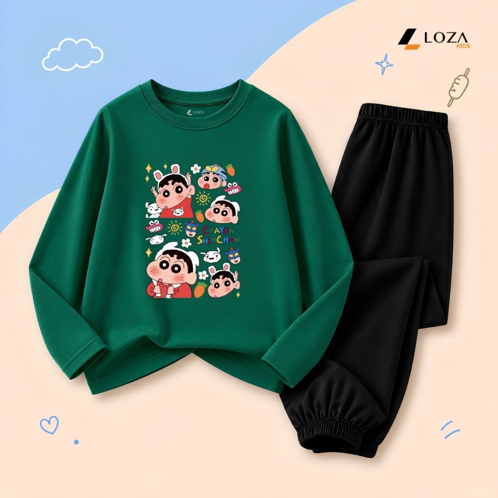 Set bộ Thu - Đông bé trai hình ShinChan  - Loza Kids BW003_thumbnail_4