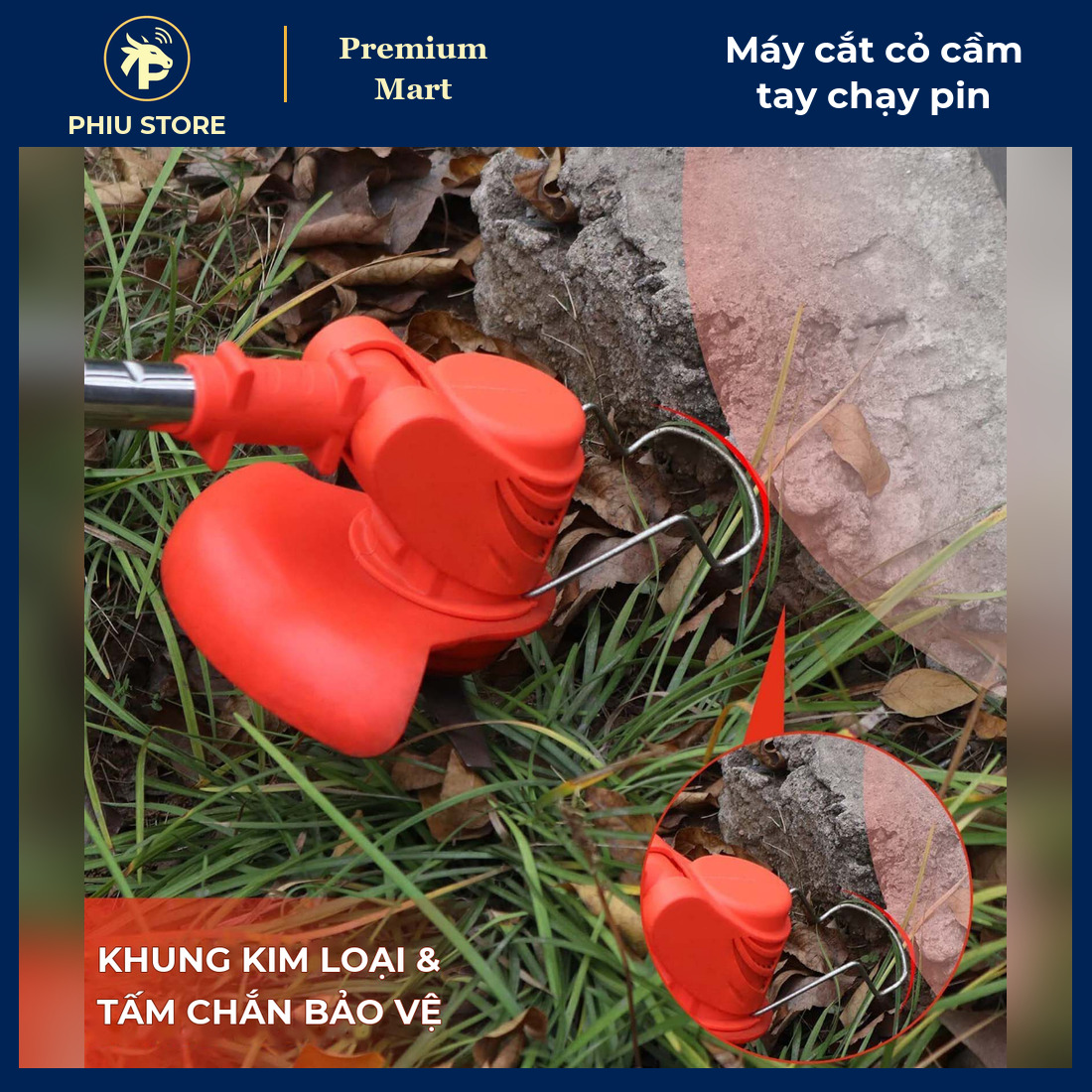 Máy Cắt Cỏ Cầm Tay Chạy Pin Không Dây Kèm 8 Lưỡi Cắt, Cần Kéo Dài 0–30 cm - Cắt Cỏ, Tỉa Bụi, Vườn Nhà - PHIU STORE_thumbnail_6