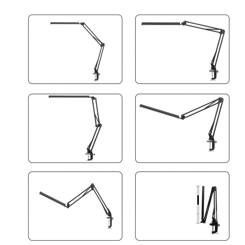 Đèn Kẹp Bàn Đọc Sách Cao Cấp Longtoo T09 –  Khung Hợp Kim Nhôm, Tiết Kiệm Điện_thumbnail_7
