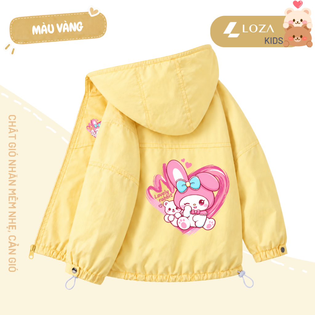Áo gió bé gái in hình Kuromi, Meloly  - Loza Kids  AJ007_thumbnail_0