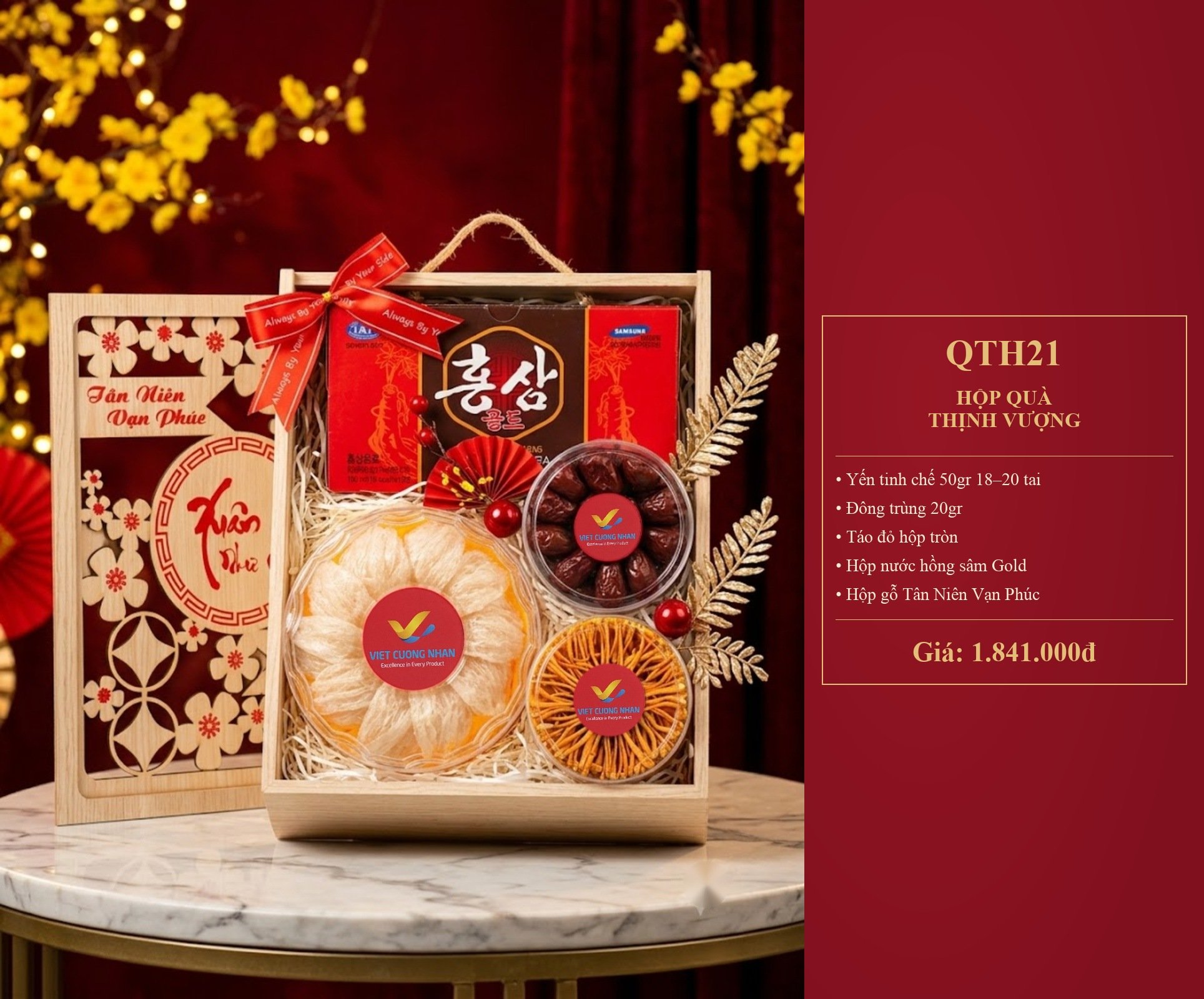 [QT57] HỘP GỖ THỊNH VƯỢNG