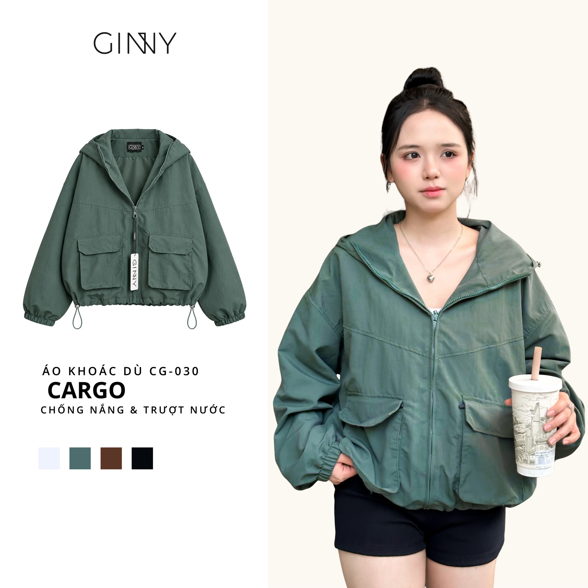 Áo khoác dù Cargo CG-034