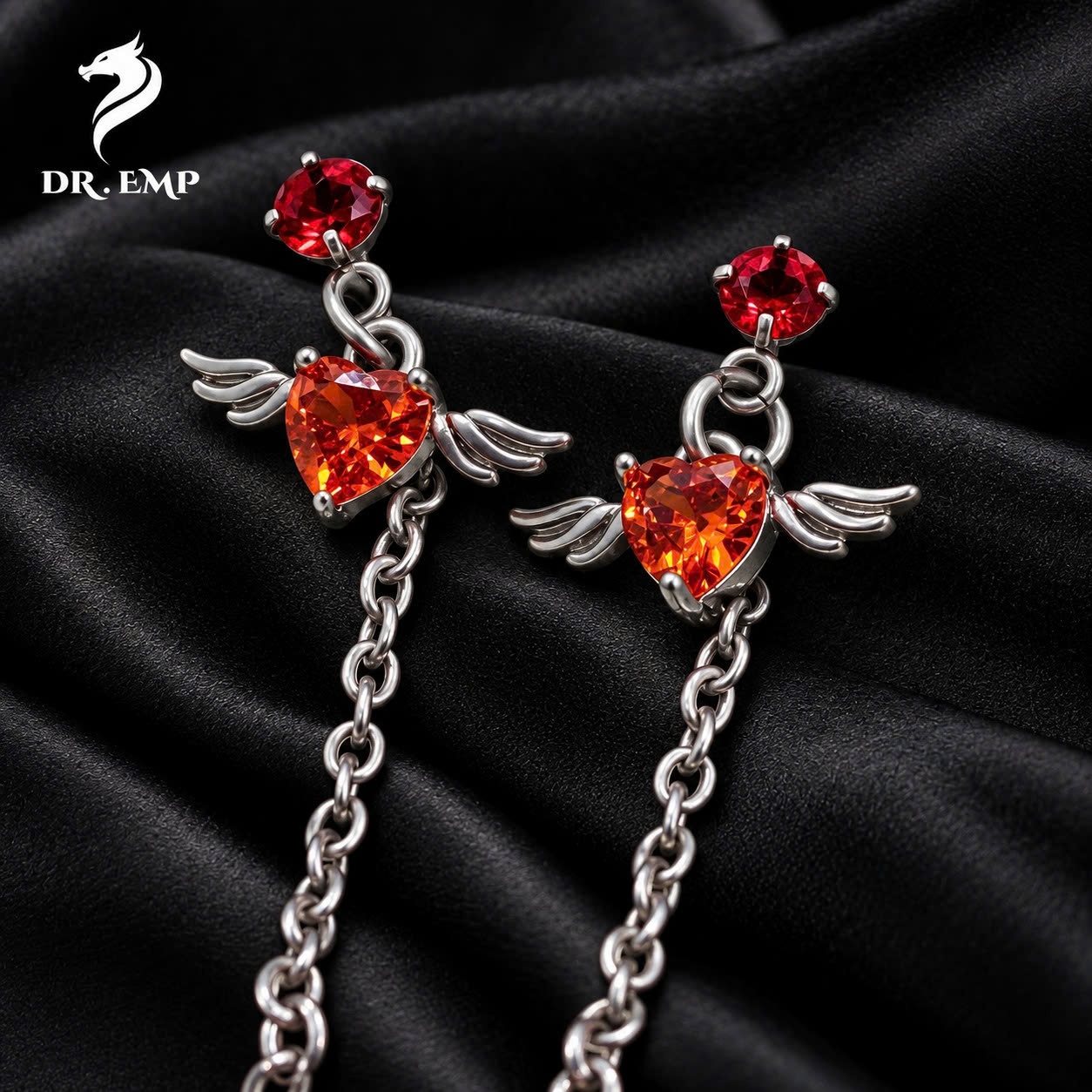 Khuyên kiểu xích đôi cánh thiên thần đỏ loè đỏ loẹt xích đơn._thumbnail_1