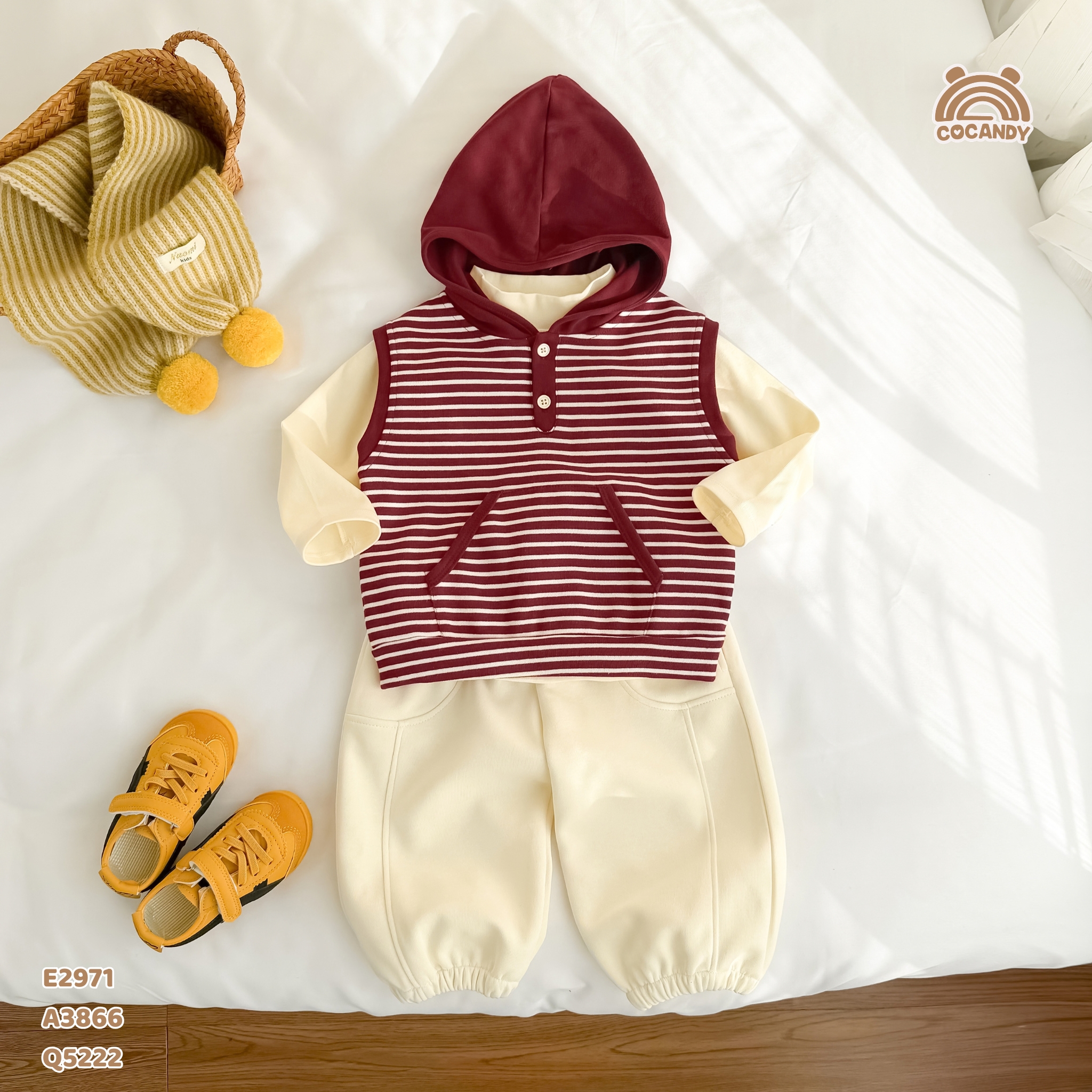 Áo gile kẻ ĐỎ TRẮNG hoodie_thumbnail_8