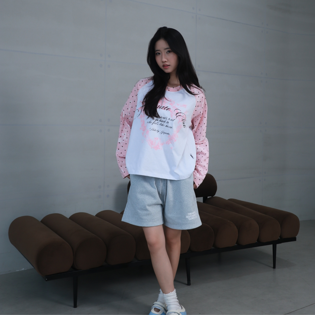 Áo Thun Tay Dài Raglan GUPO Sky Dot Chấm Bi Cotton Form Boxy Local Brand - ATD06_thumbnail_2