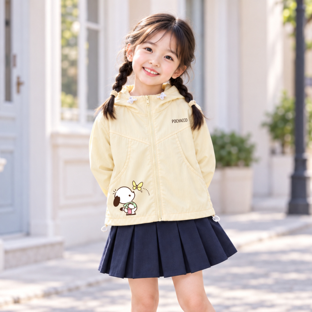 Áo gió bé gái hình POCCHACO - Loza Kids AJ3751_thumbnail_2