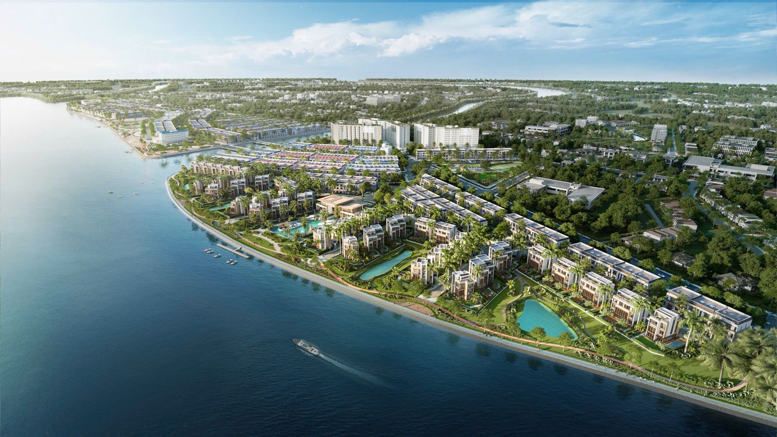 Phối cảnh Mekong District bên sông Hậu