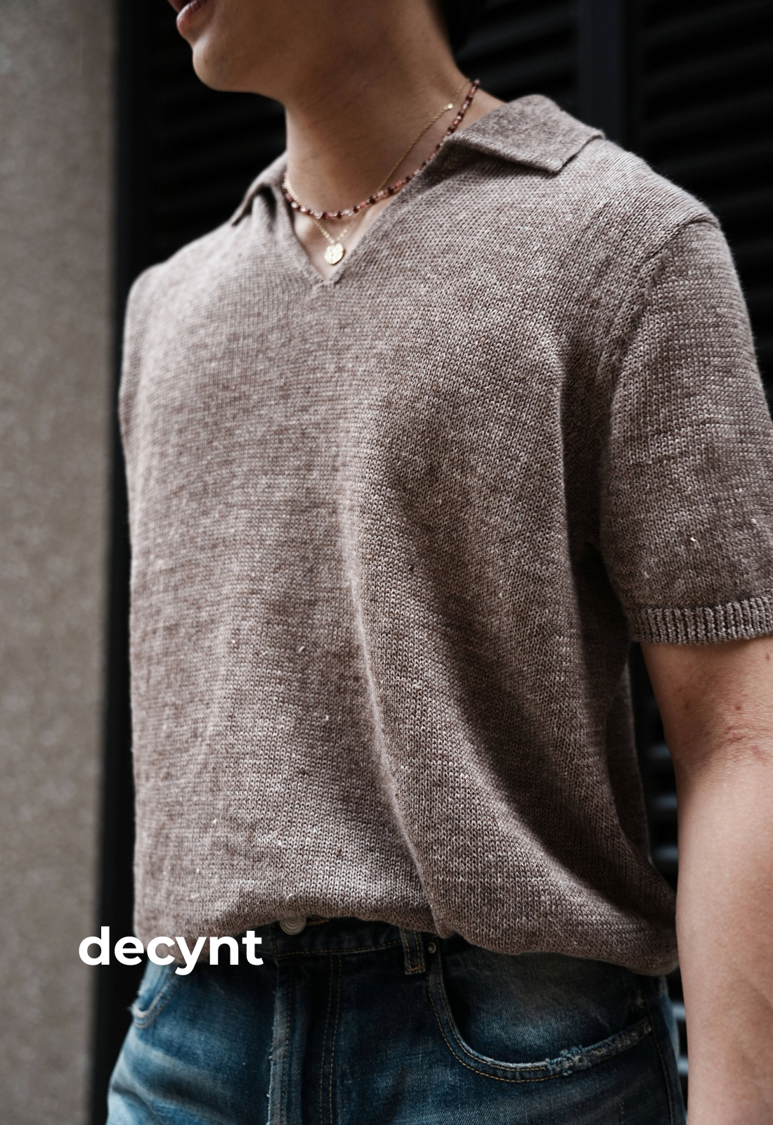 KNITTED POLO SHIRT TOP decynt 01_thumbnail_1