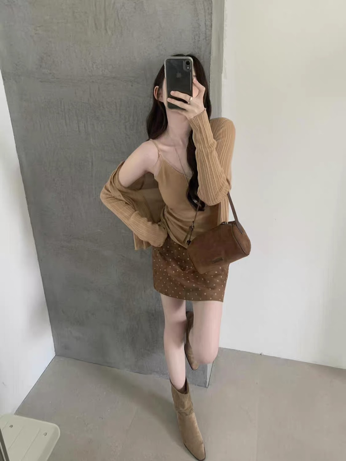 Lucas - Chân váy dạ chấm bi màu mài nhẹ dáng ngắn, có quần bảo hộ_thumbnail_9