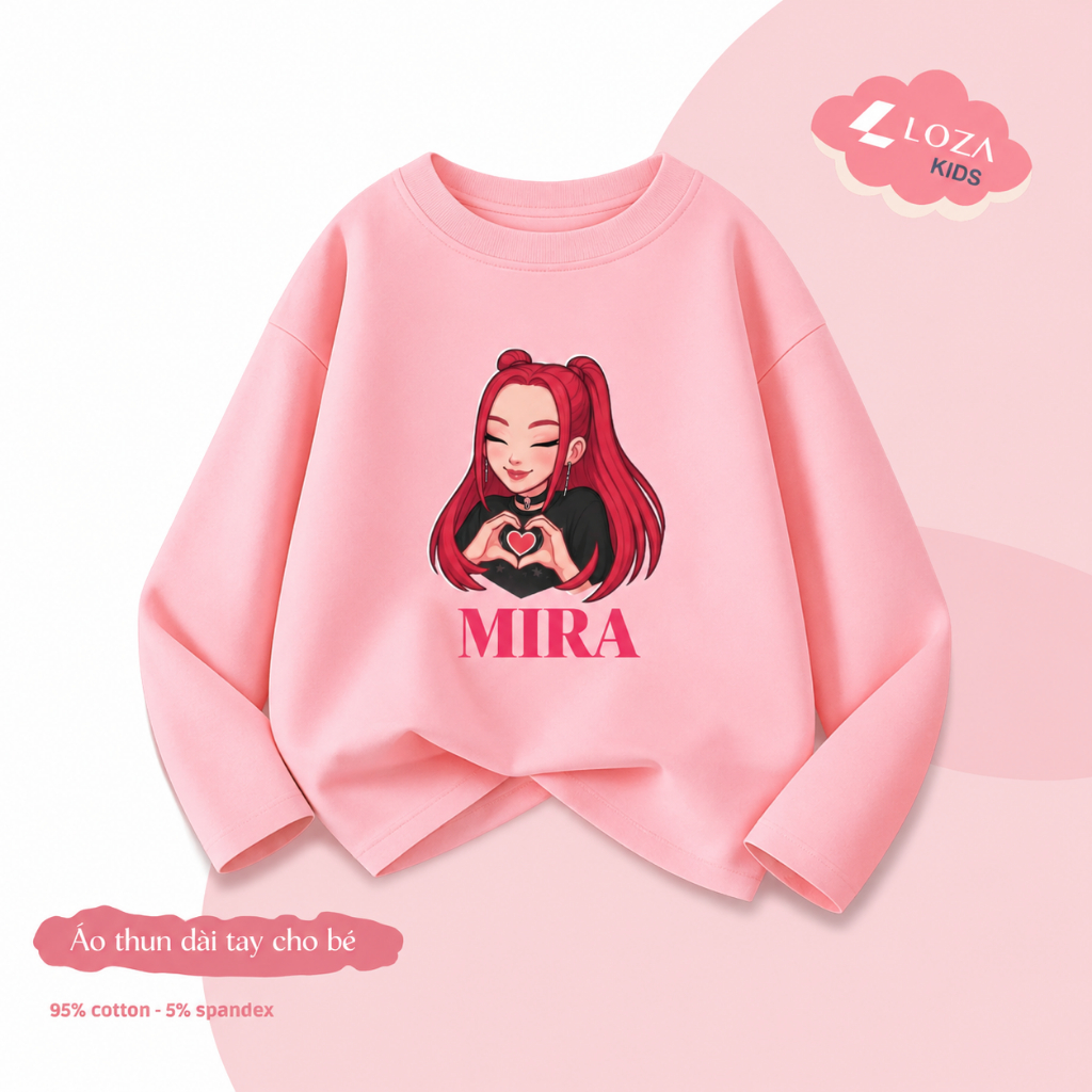 Áo thun dài tay bé gái hình band nhạc nữ Huntrix -  Loza Kids KT016_thumbnail_8