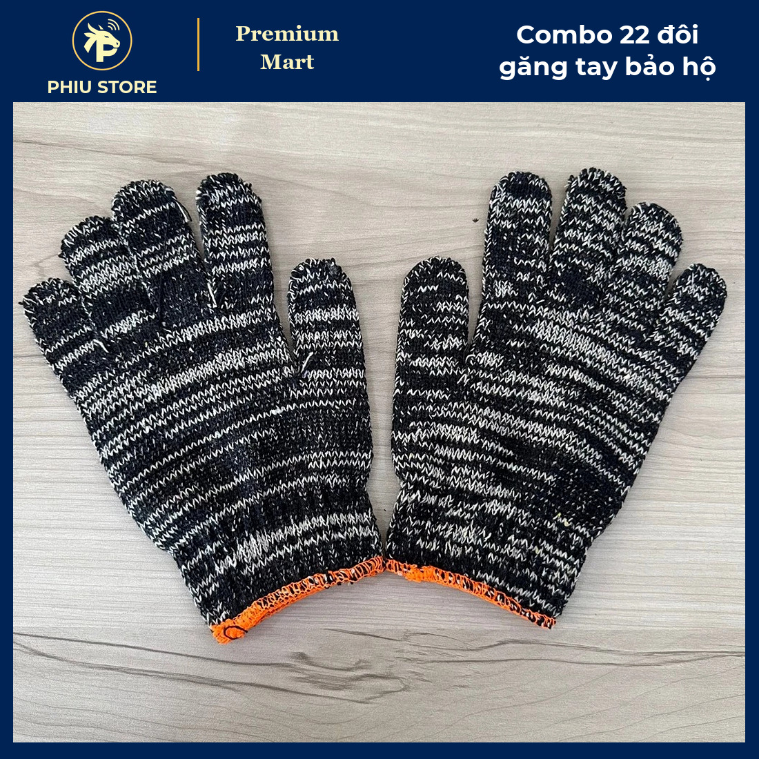 Combo 22 Đôi Găng Tay Bảo Hộ Làm Vườn, Xây Dựng - 12 Đôi Vải Thun Co Giãn + 10 Đôi Len Muối Tiêu - PHIU STORE_thumbnail_5