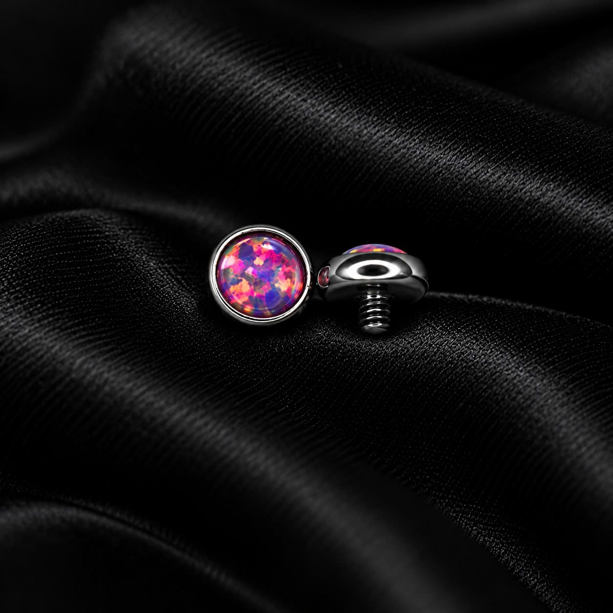 Charm cấy thép y tế opal tím size 4 thân 1.2._thumbnail_1