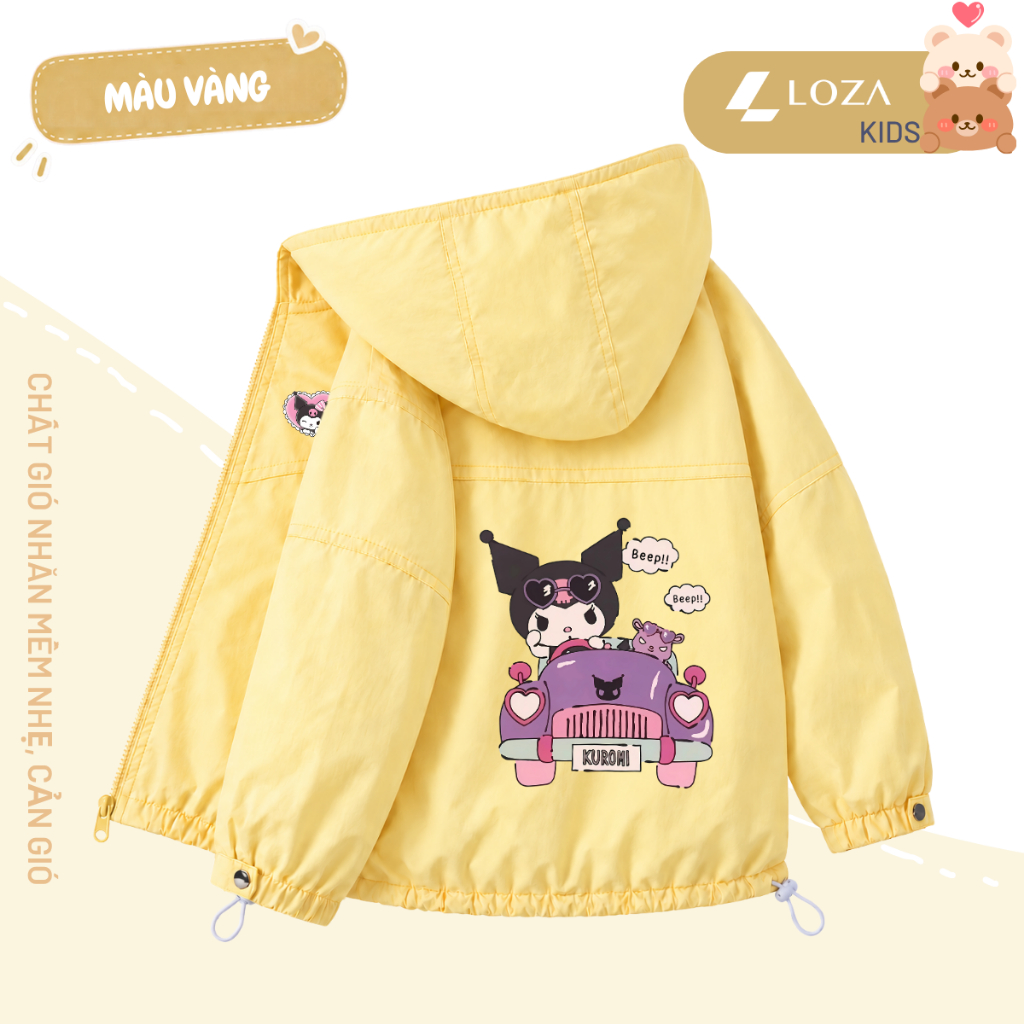 Áo gió bé gái in hình Kuromi, Meloly  - Loza Kids  AJ007_thumbnail_3