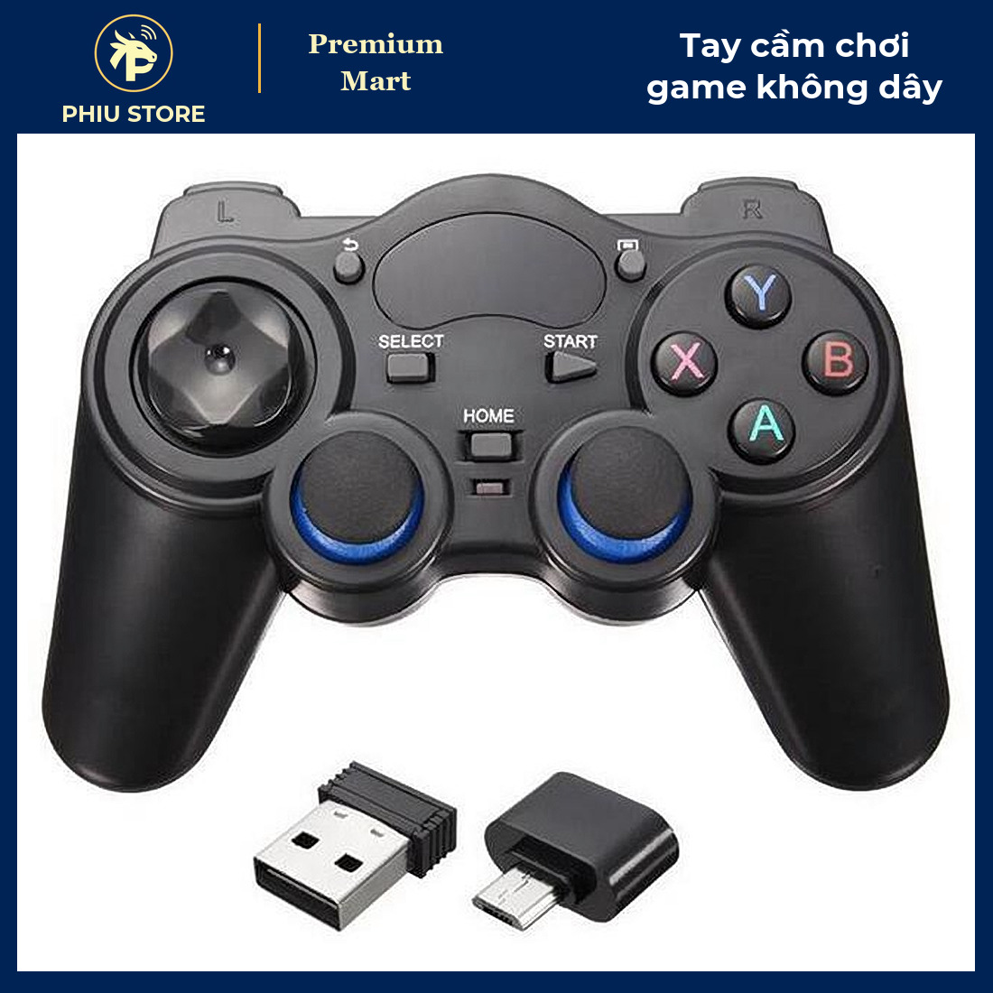 Tay Cầm Chơi Game Không Dây 2.4G Cho Điện Thoại Android, PC, Laptop, Android TV, TV Box, PS3 - PHIU STORE
