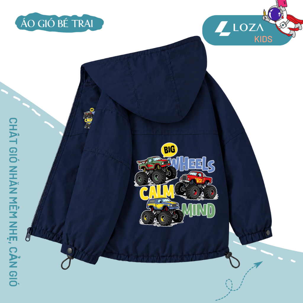 Áo gió cho bé trai in nhiều hình đáng yêu - Loza Kids  mã AJ003_thumbnail_4
