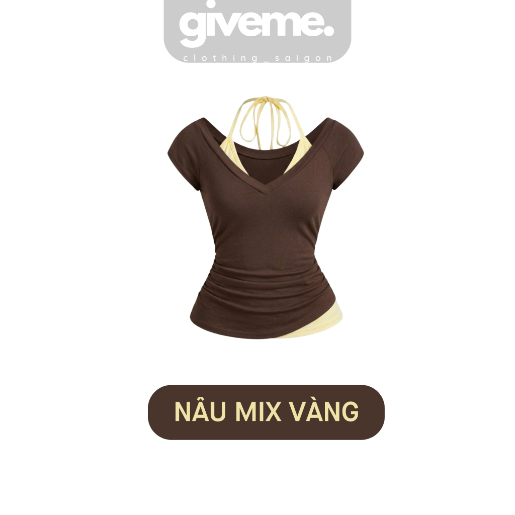 Áo thun cổ tim phối yếm - CTY001_thumbnail_1