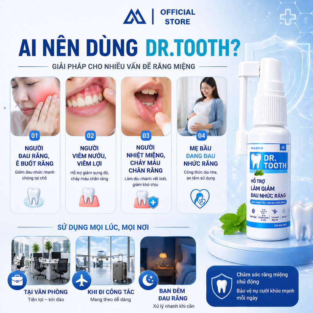 [Bộ 3 tiết kiệm] 2 Dung dịch xịt Dr.Tooth + 1 Nước súc miệng Dr.Tooth_thumbnail_7
