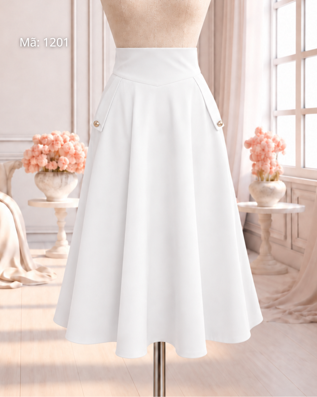 Chân Váy Xoè Phối Cúc Đồng_thumbnail_5