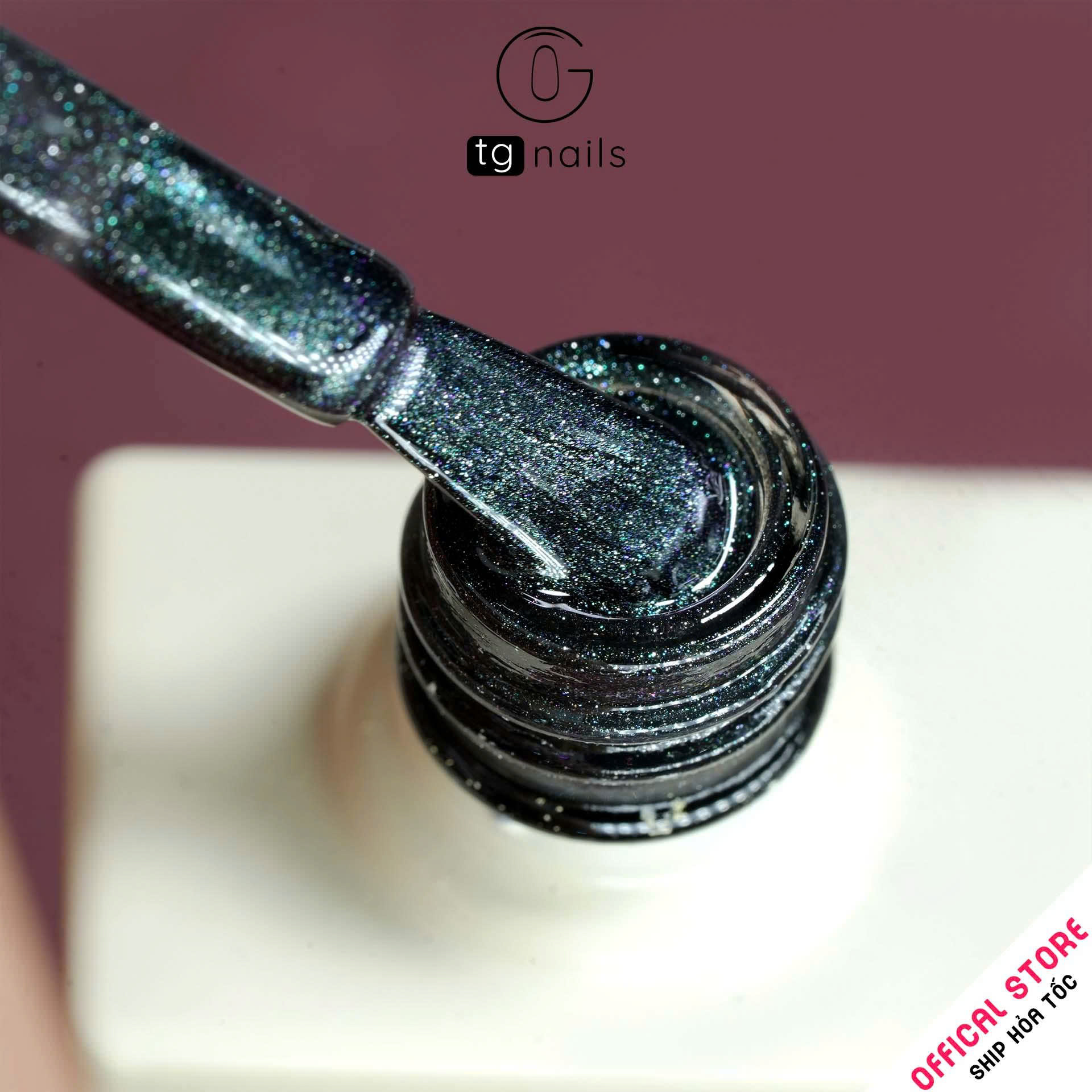 Sơn móng TG Nails gel. Khối lượng tịnh: 10g/ lọ. Nhãn hàng TG nail gel - Mắt mèo đậm_thumbnail_3