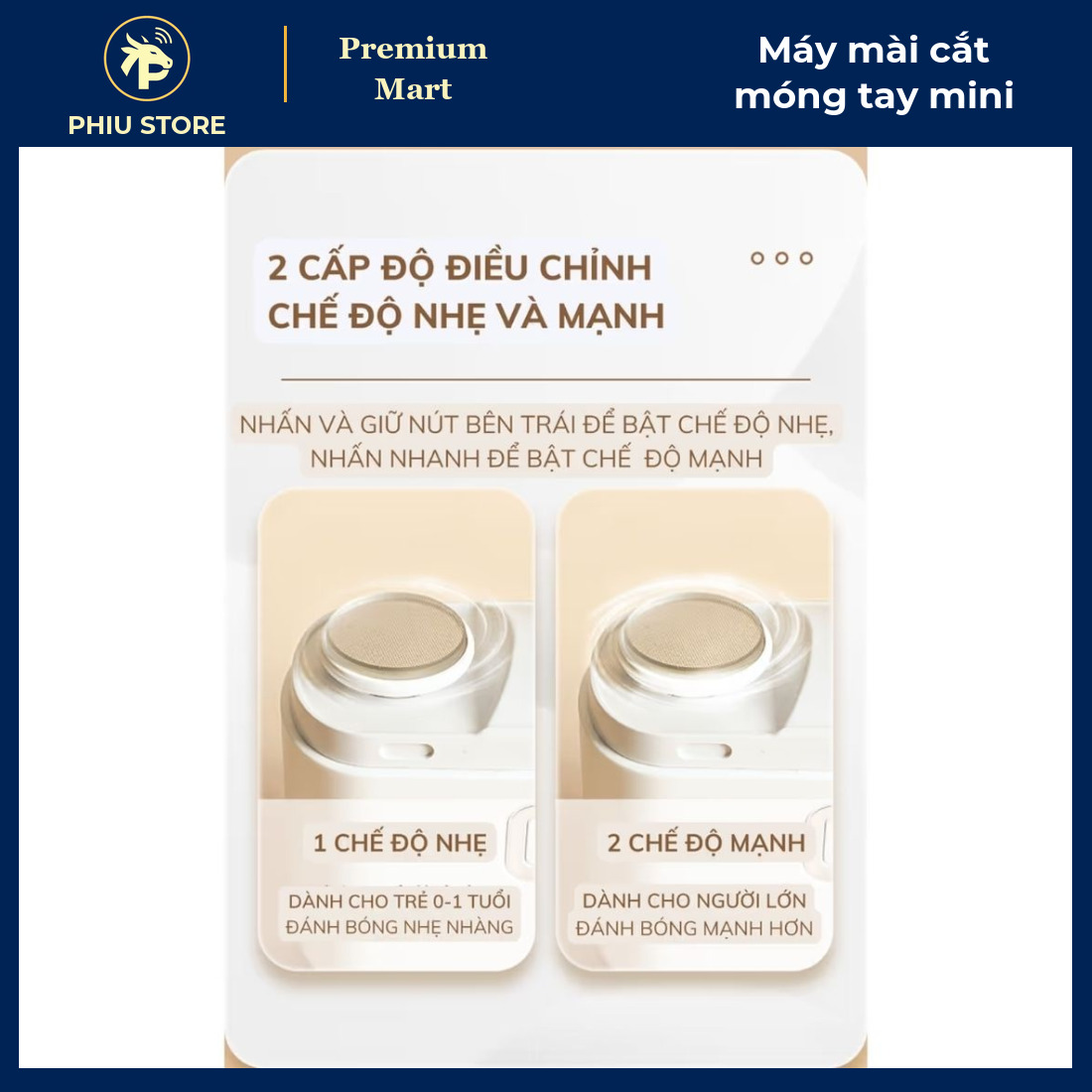 Máy Cắt Tỉa Móng Tay Điện Mini Có Đầu Mài Đánh Bóng 2 Chế Độ, Đèn LED, Sạc Type-C - Máy Bấm Móng Tay Cho Bé Và Người Lớn - PHIU STORE_thumbnail_3