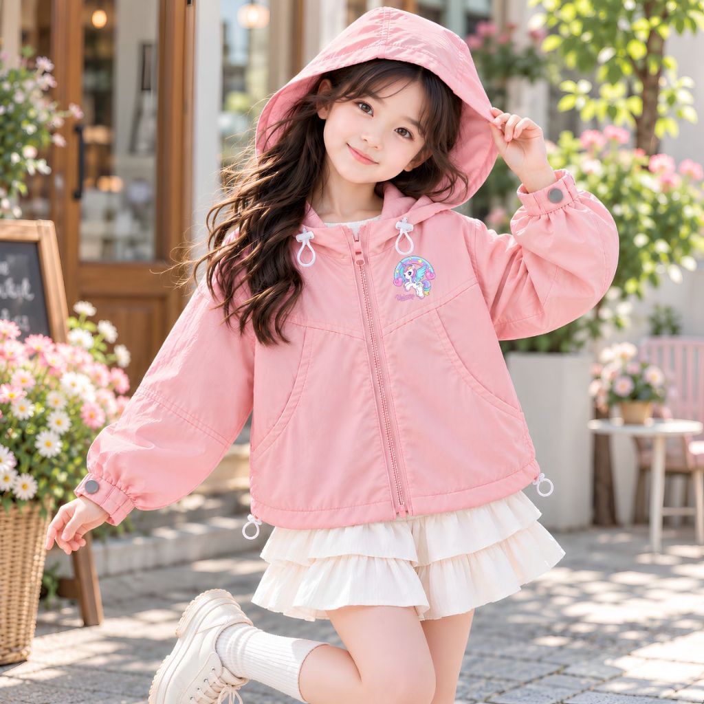 Áo gió bé gái hình Ngựa Pony -  Loza Kids AJ3769