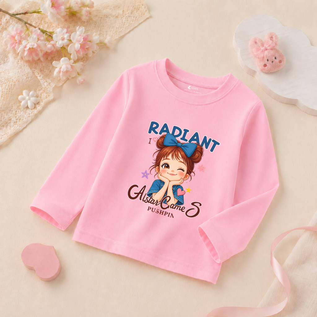 Áo thun dài tay bé gái nhiều hình in cô gái dễ thương - Loza Kids  KT015_thumbnail_0