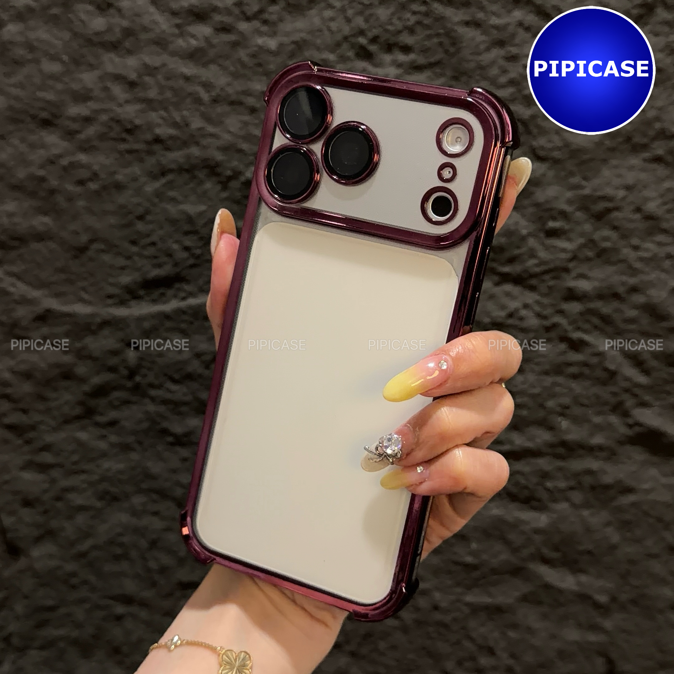 Ốp Lưng iPhone 17 Pro Max - Gu - Đỏ Burgundy